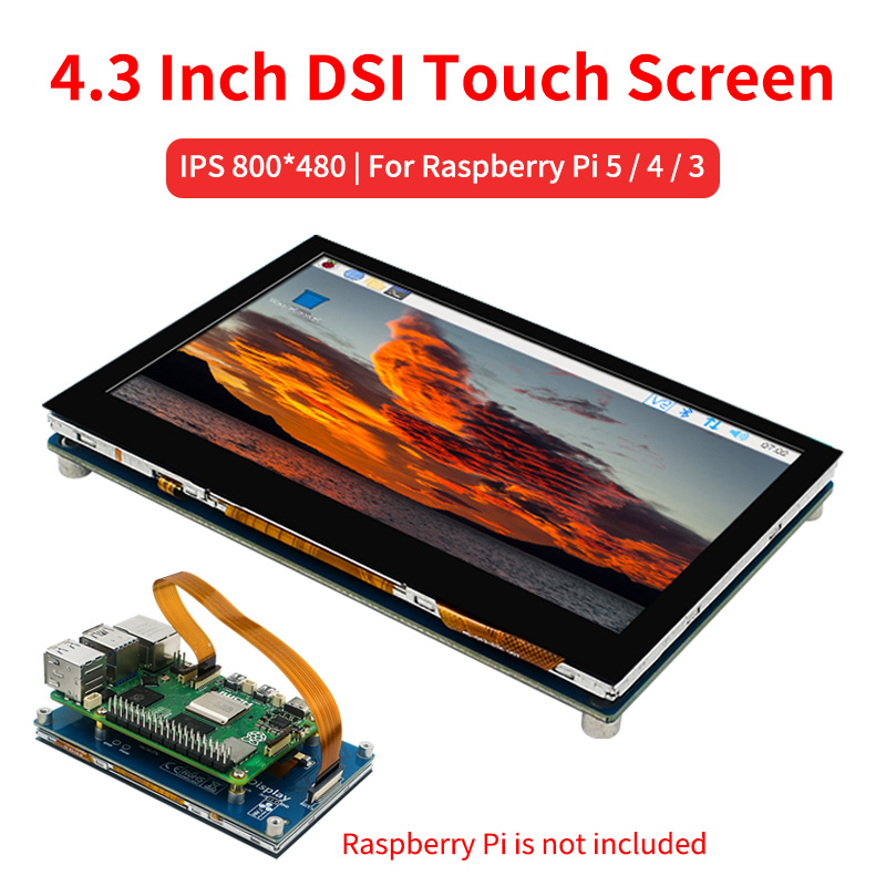 Màn hình cảm ứng DSI 4,3 inch  - đánh giá và giá Pi 5 Case