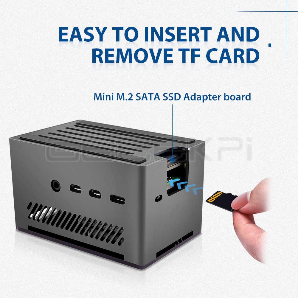 GeeekPi Nhôm Gạch Ốp Lưng Vỏ Đ - đánh giá và giá Pi 4 Case